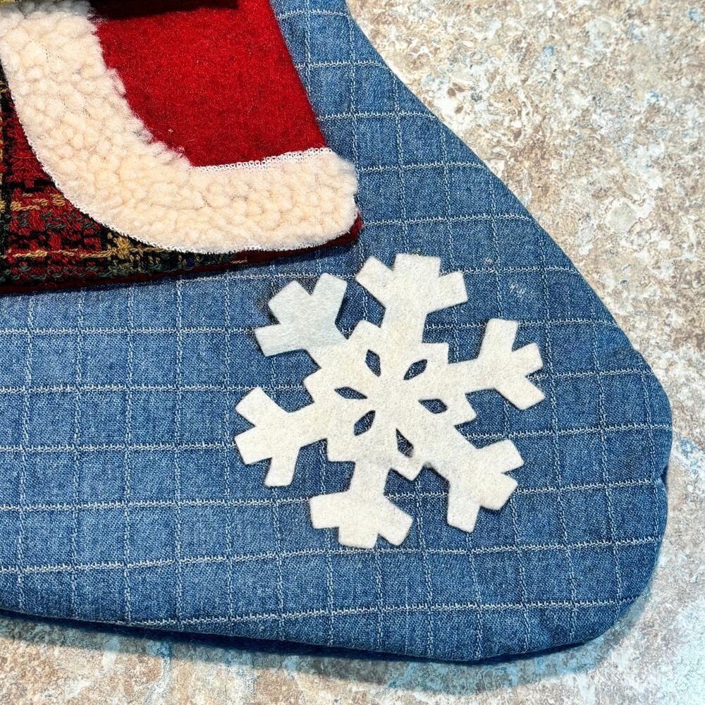 4 Cozy Cabin Christmas Fleece Faux Fur Christmas Stockings Holiday Decor - Picture 11 of 13